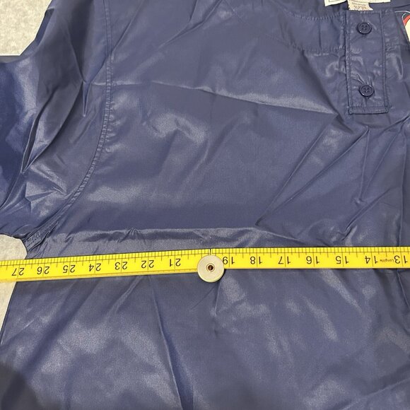 Vintage Tonix Men's Navy Blue Nylon Pullover Windbreaker Rain Jacket Men 2XL NWT - Picture 7 of 8